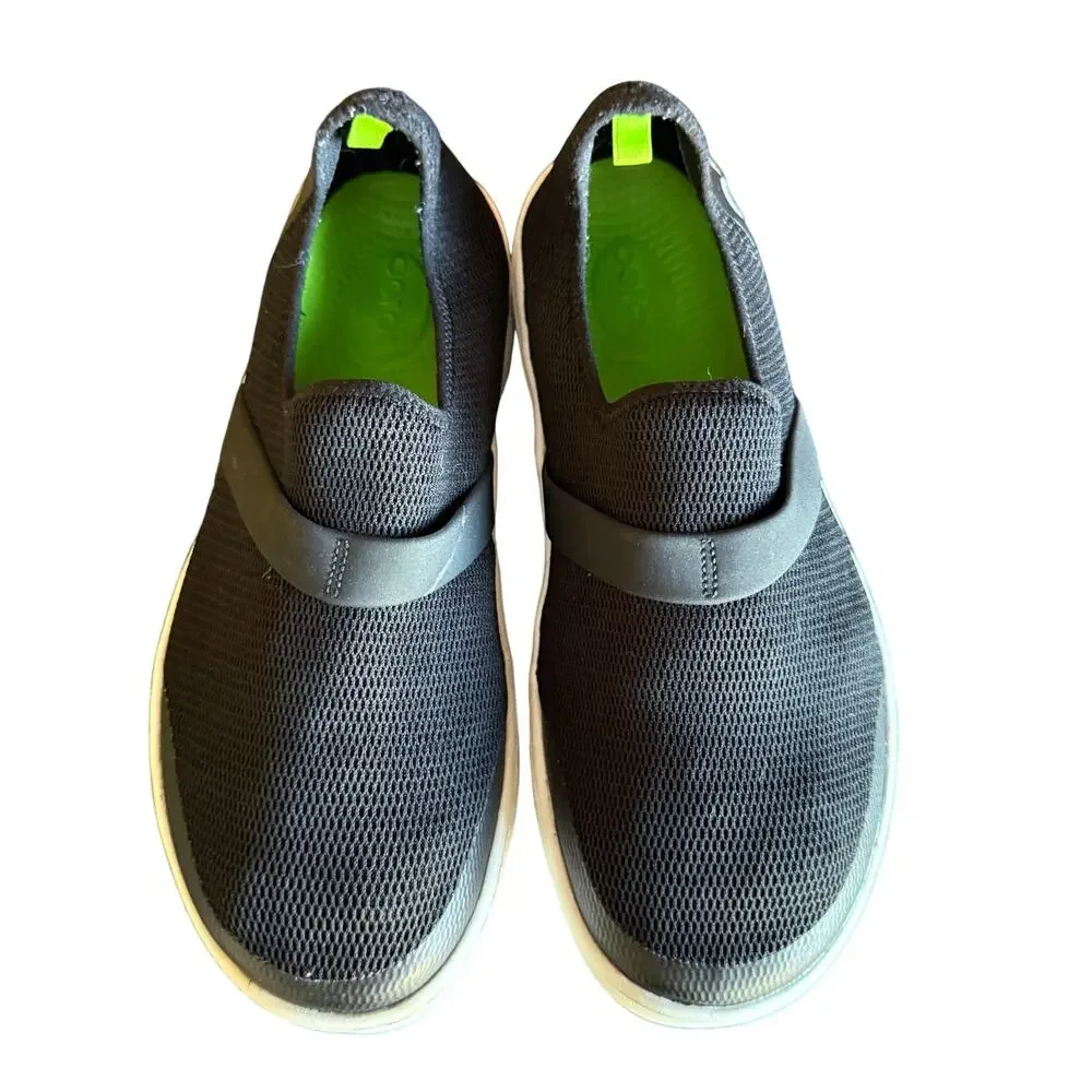 OOFOS Women's OOmg Fibre Low Black Slip On Recovery Shoes Comfort Walking- Sz 41